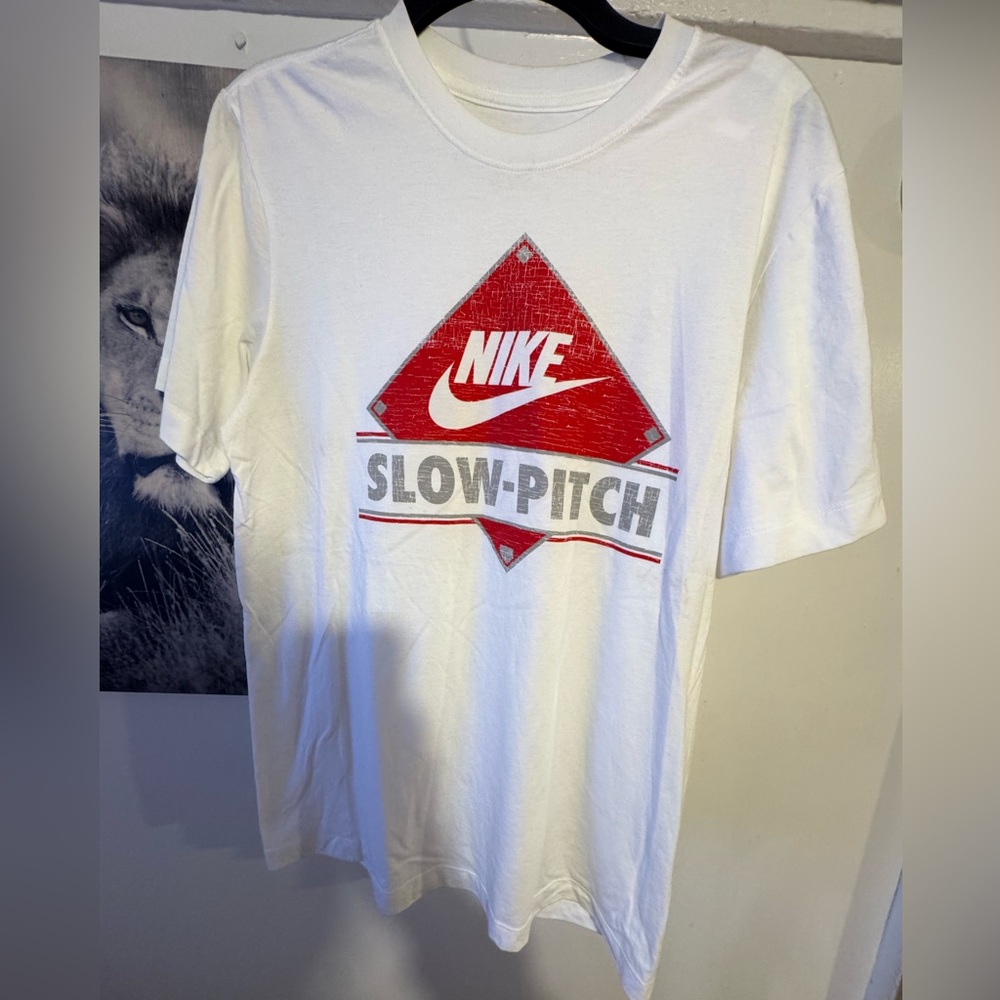 Nike White Tee with Gray Logo